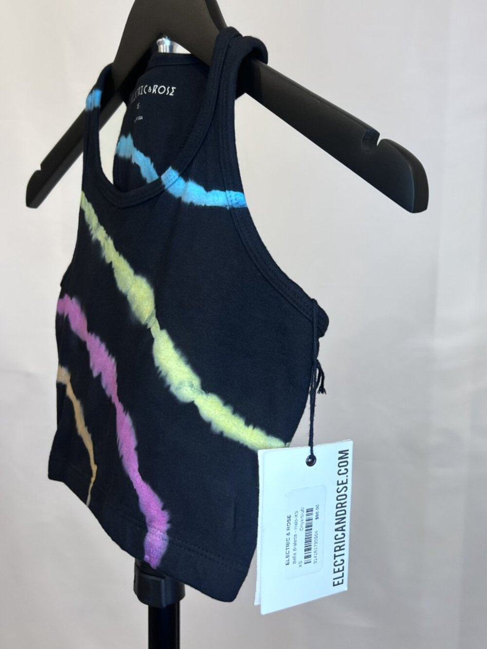 'Electric & Rose' Bella Bralette Onyx Multi Tie Dye Crop Top - Size XS - NWT - Picture 5 of 6